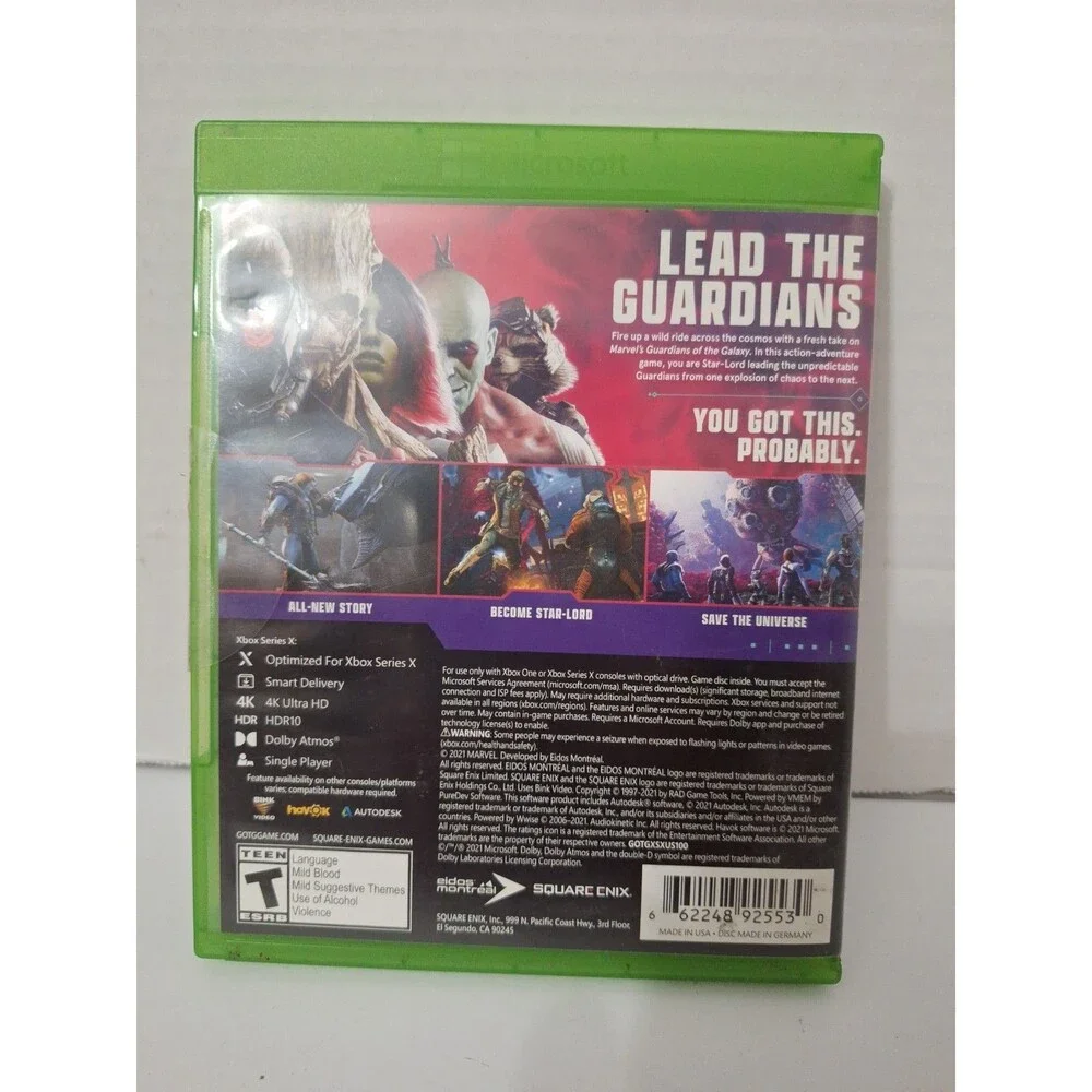 Guardians of the Galaxy (XBOX ONE / SERIES X) Video Game